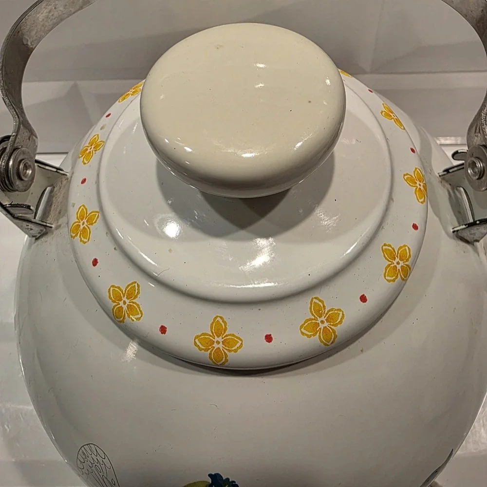 Pioneer Woman Whistling Tea Kettle 2 Quart Blooming Bouquet Enamel On Steel
